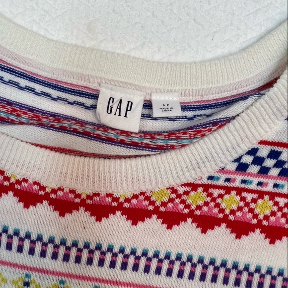 GAP Cotton Striped Alpine Crew Neck Sweater Size S and M - Picture 13 of 13